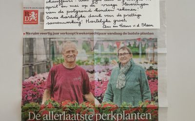 Kwekerij van der Steen kweekt ook haar allerlaatste perkplanten op Primasta potgrond